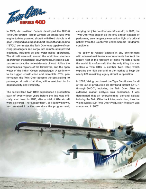 Twin Otter 400 series brochure