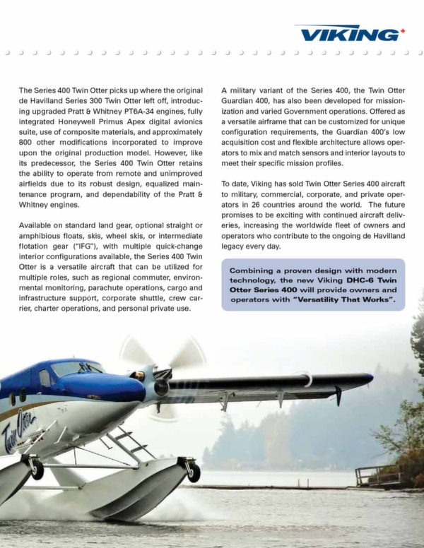 Brochure Twin Otter 400 series 