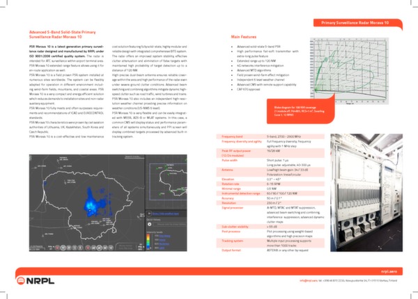 Brochure radar de surveillance aéroport Morava 10